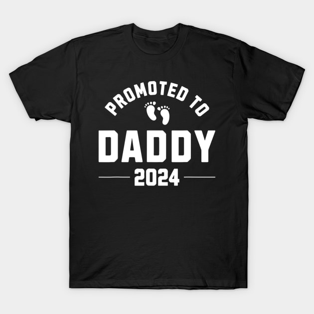 Promoted to Daddy 2024 New Father Pregnancy Announcement T-Shirt by rivkazachariah